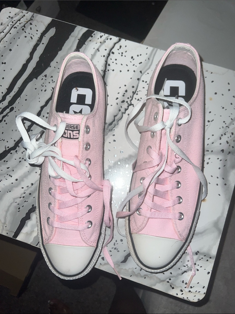 Converse Pink Low-Top Canvas Sneakers